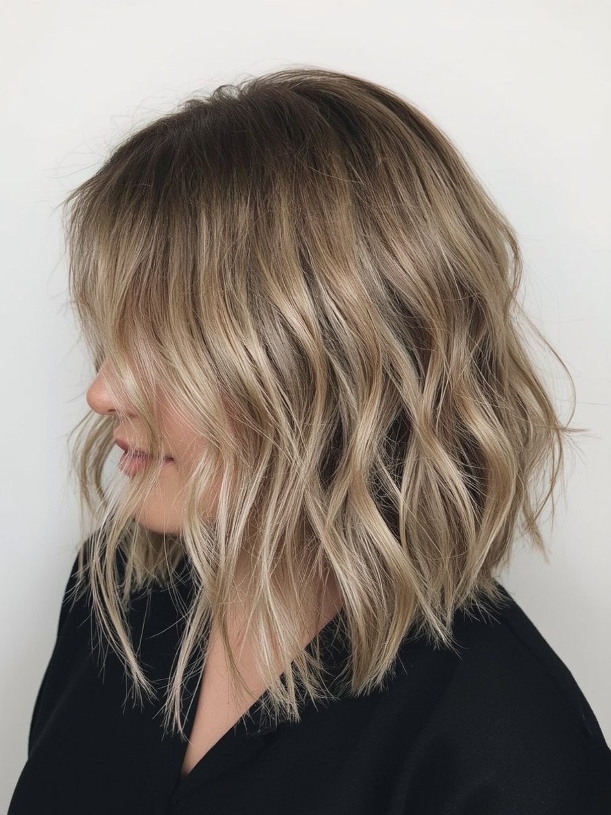 Angled Bob Haircut with Dutch Braids