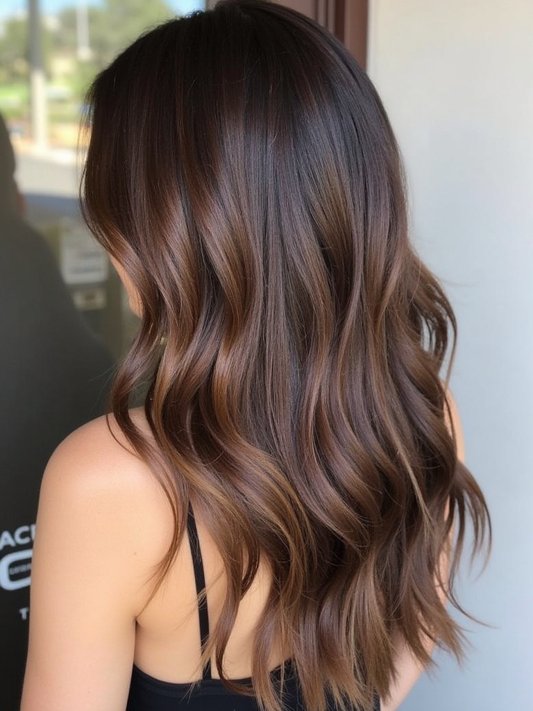 Brunette Balayage Hair Painted Strands