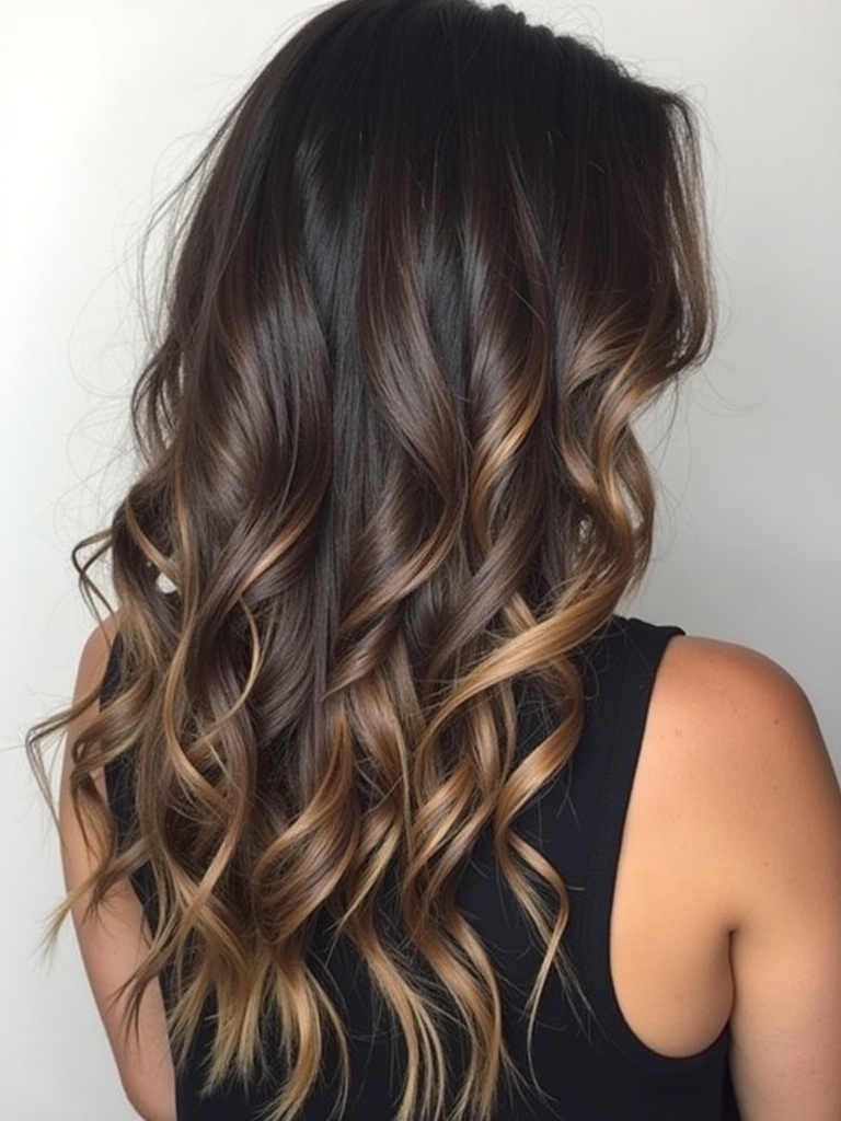 Brunette Balayage Hair Reverse Balayage