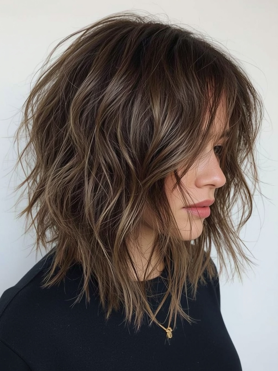 Brunette Summer Hair 2025 Butterfly Cut