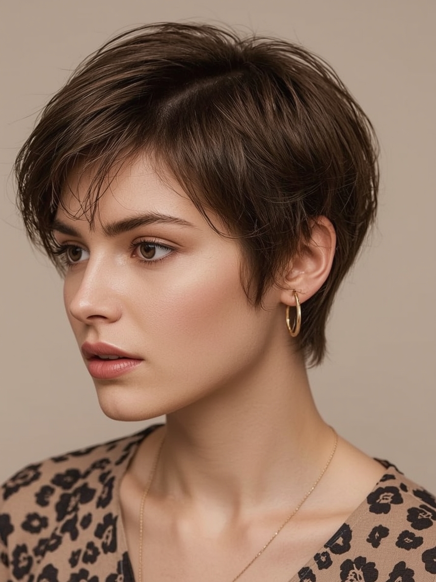 Brunette Summer Hair 2025 Pixie Cut