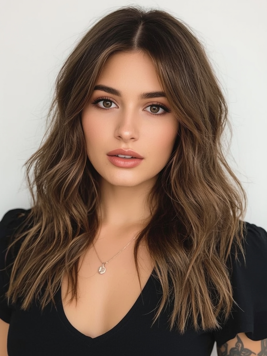 Brunette Summer Hair 2025 Rose Gold Accents