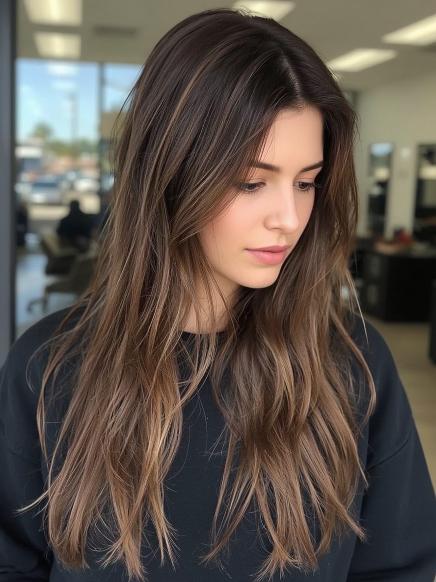 Caramel Balayage Long Layers