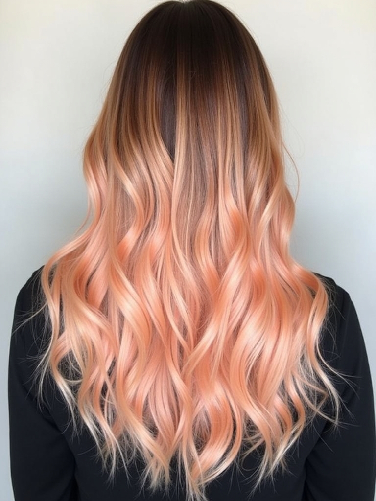 Copper Peach Hair Color Ideas Reverse Copper Peach Ombre