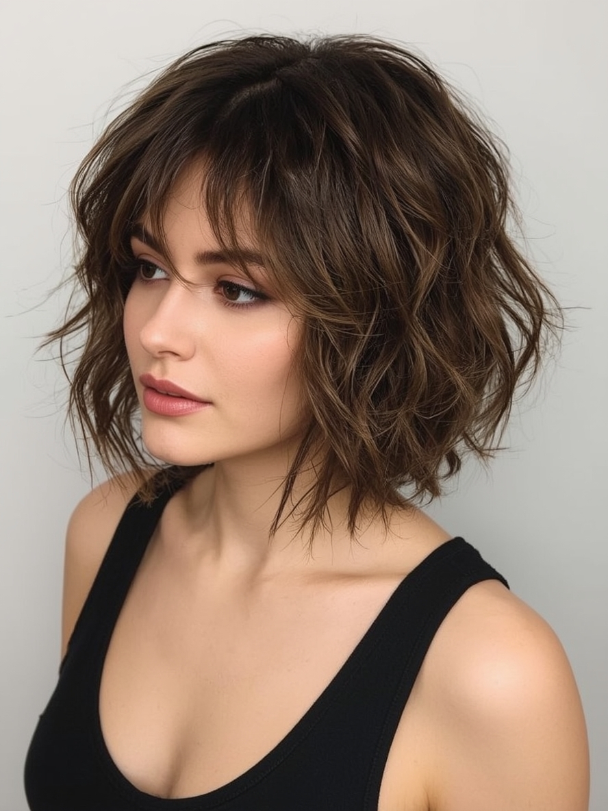 Elegant Short Messy Haircuts For Women The Curled Bob