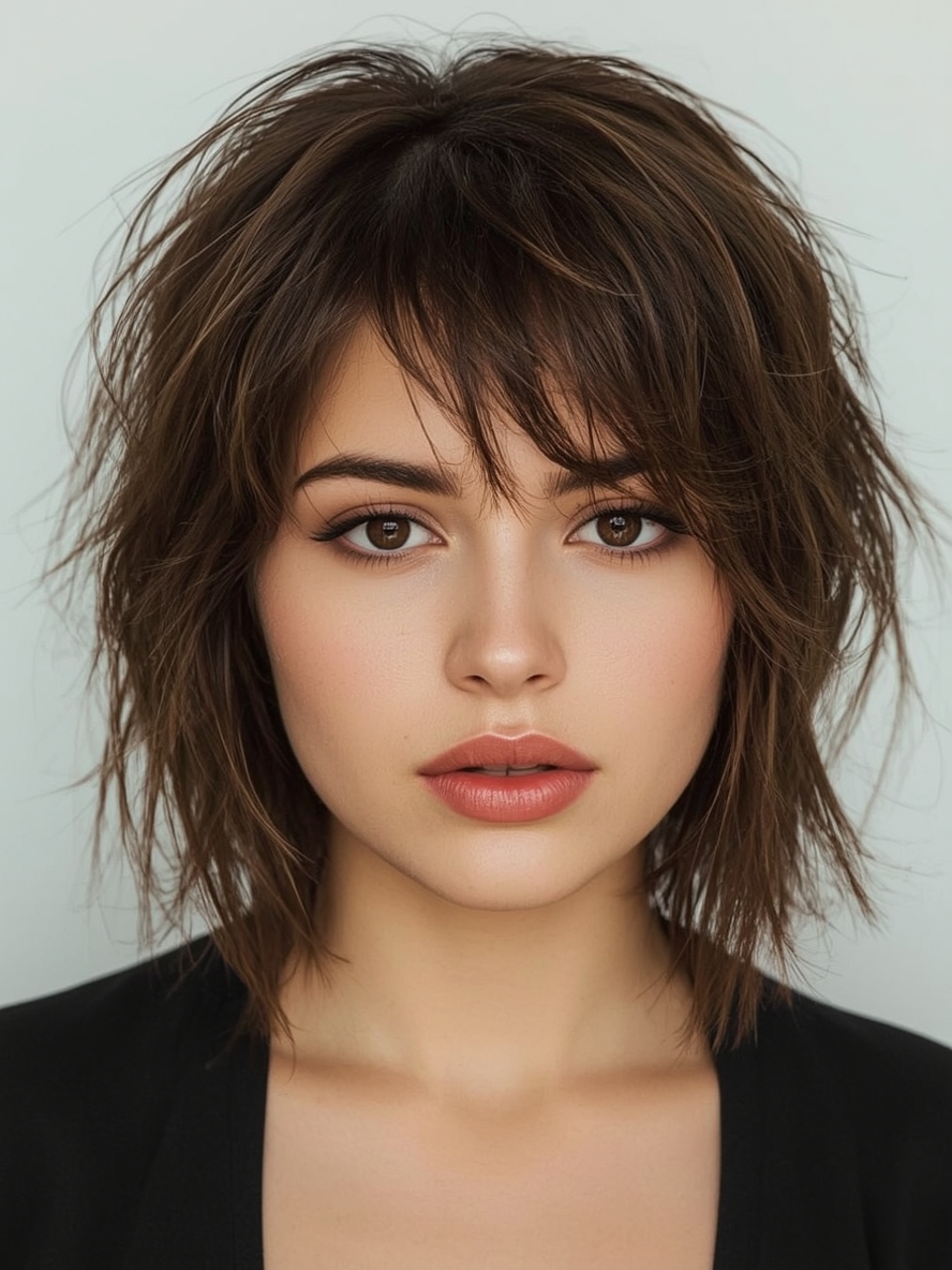 Funky Short Hair Spiky Layered Crop