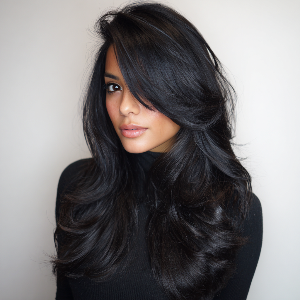 Glam Hair Deep Side Part with Volume