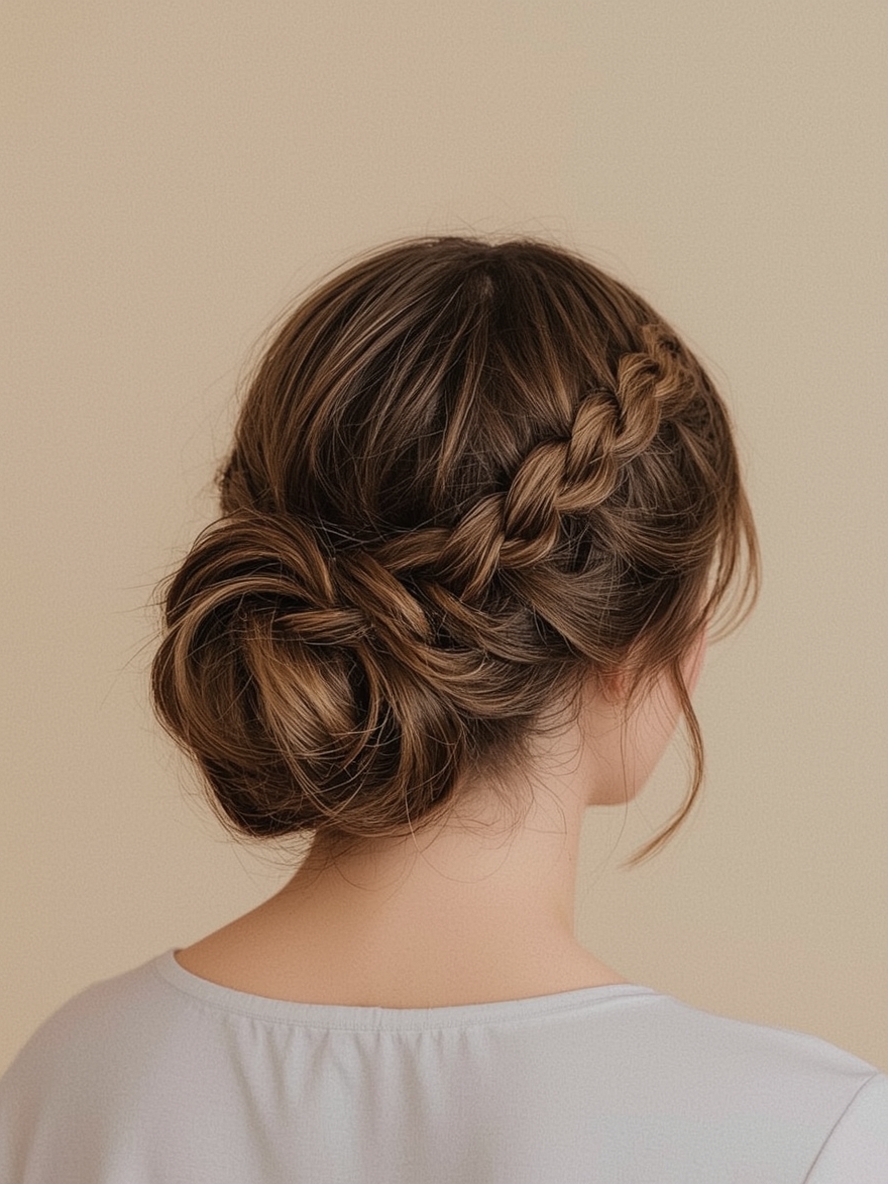 Glam Hair Half Updo with Twisted Crown
