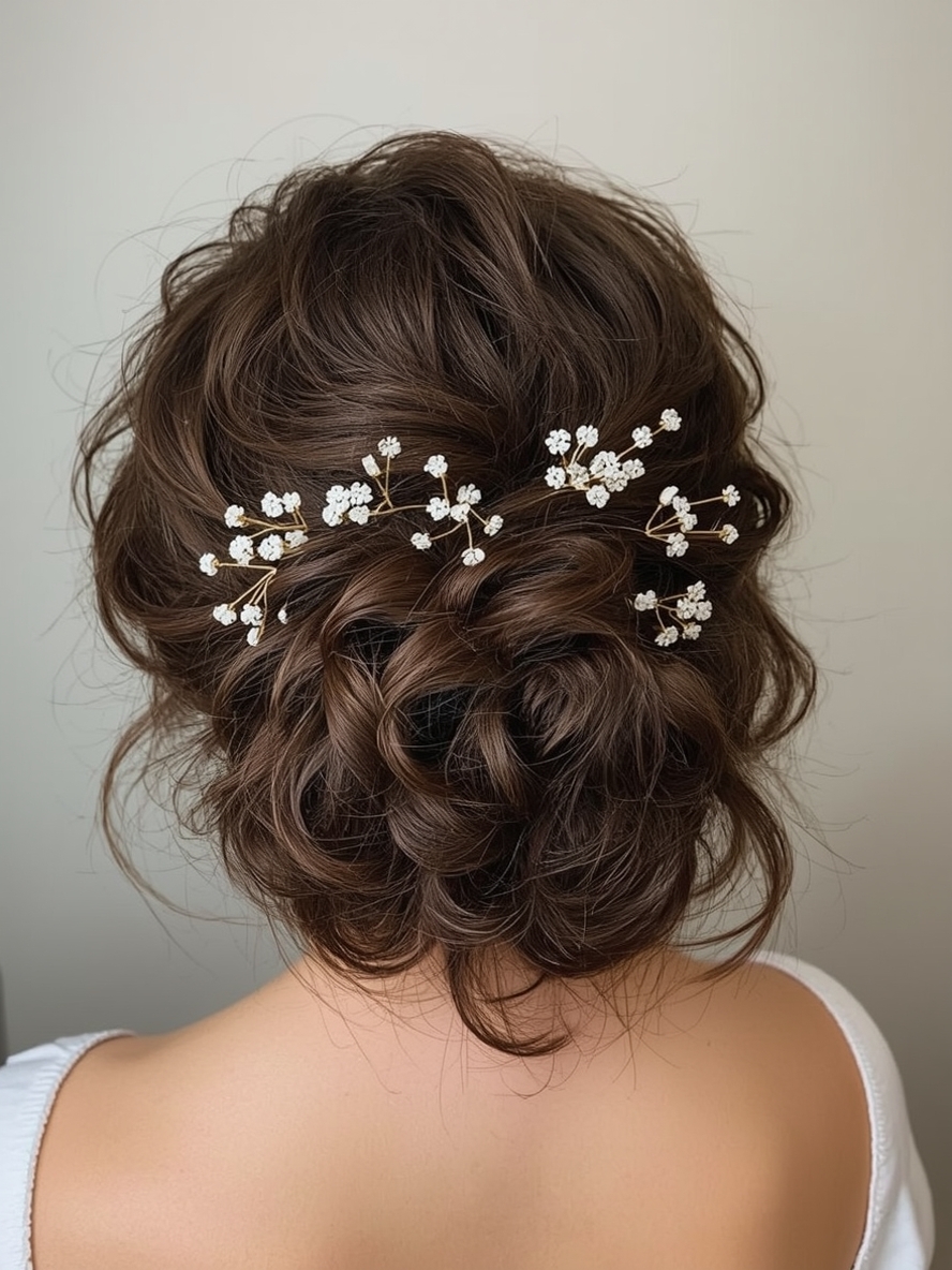 Glam Hair Side Swept Low Chignon