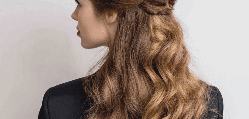 Glam Hair Twisted Half Updo