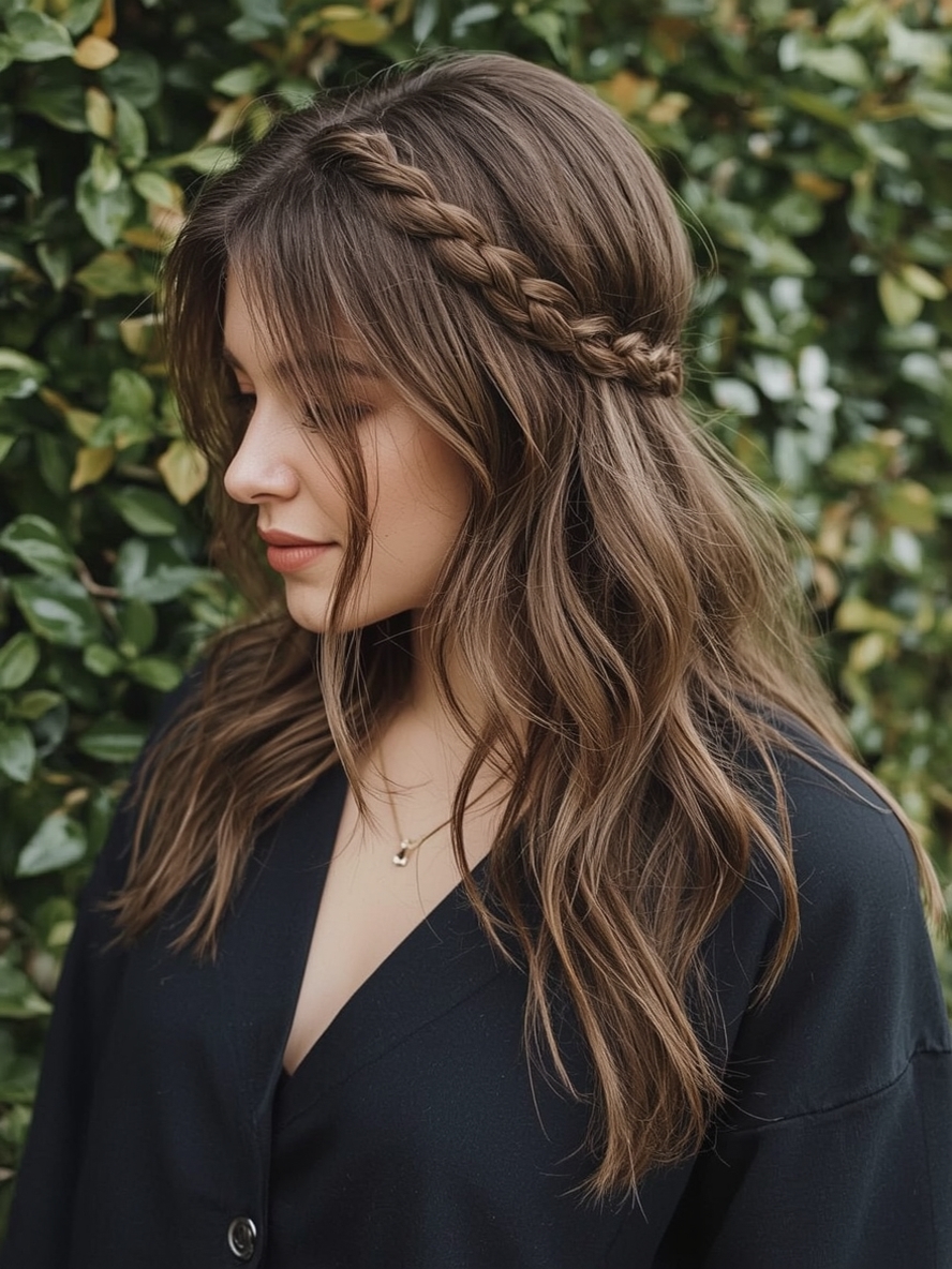 Graduation Hair Sleek Braided Headband