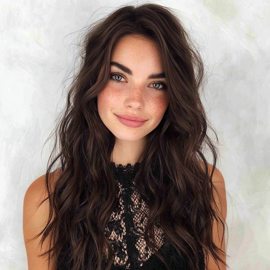 Graduation Hairstyles Center Parted Loose Waves