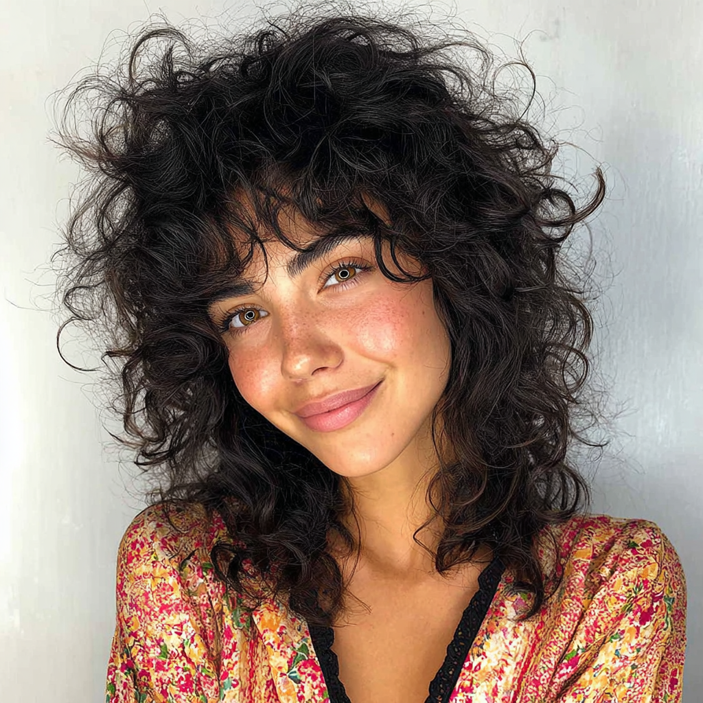 Graduation Hairstyles Curly Shag