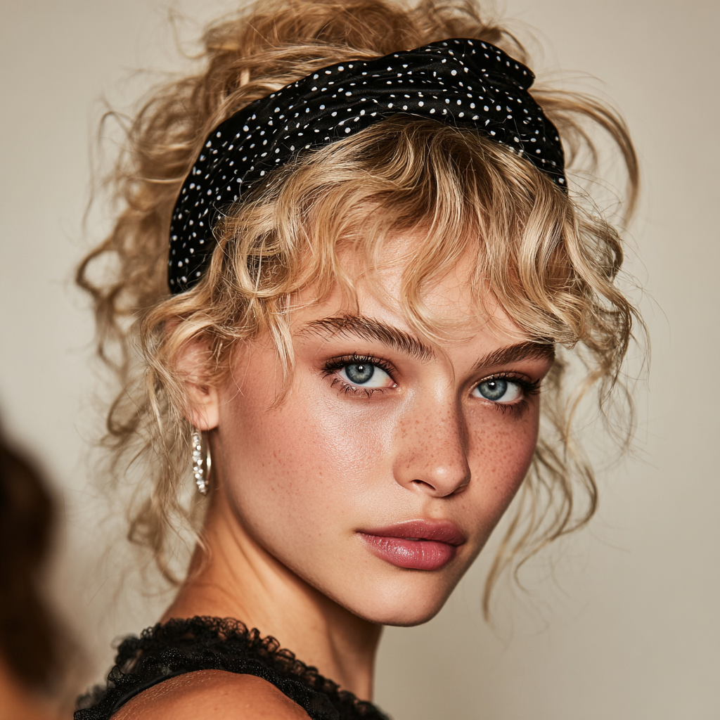 Graduation Hairstyles Voluminous Curls with a Headband