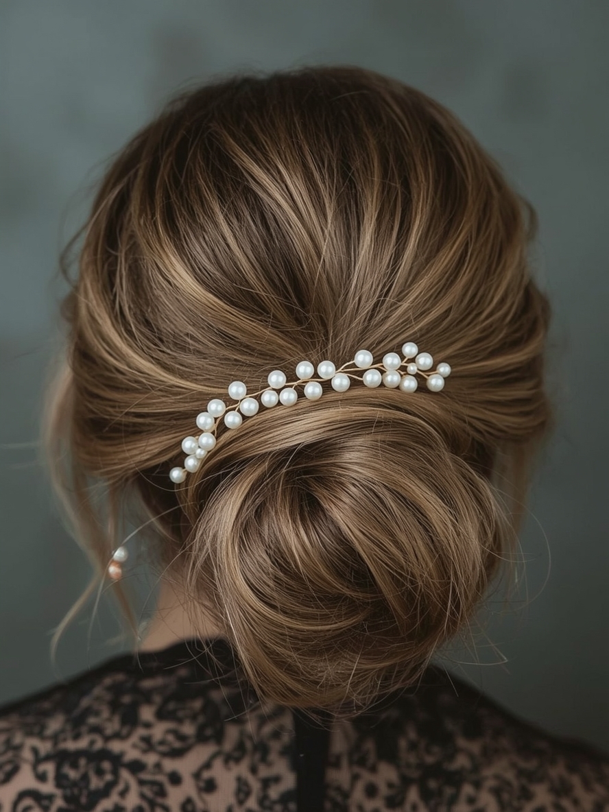 Guest Hair Crown Braid with Loose Curls