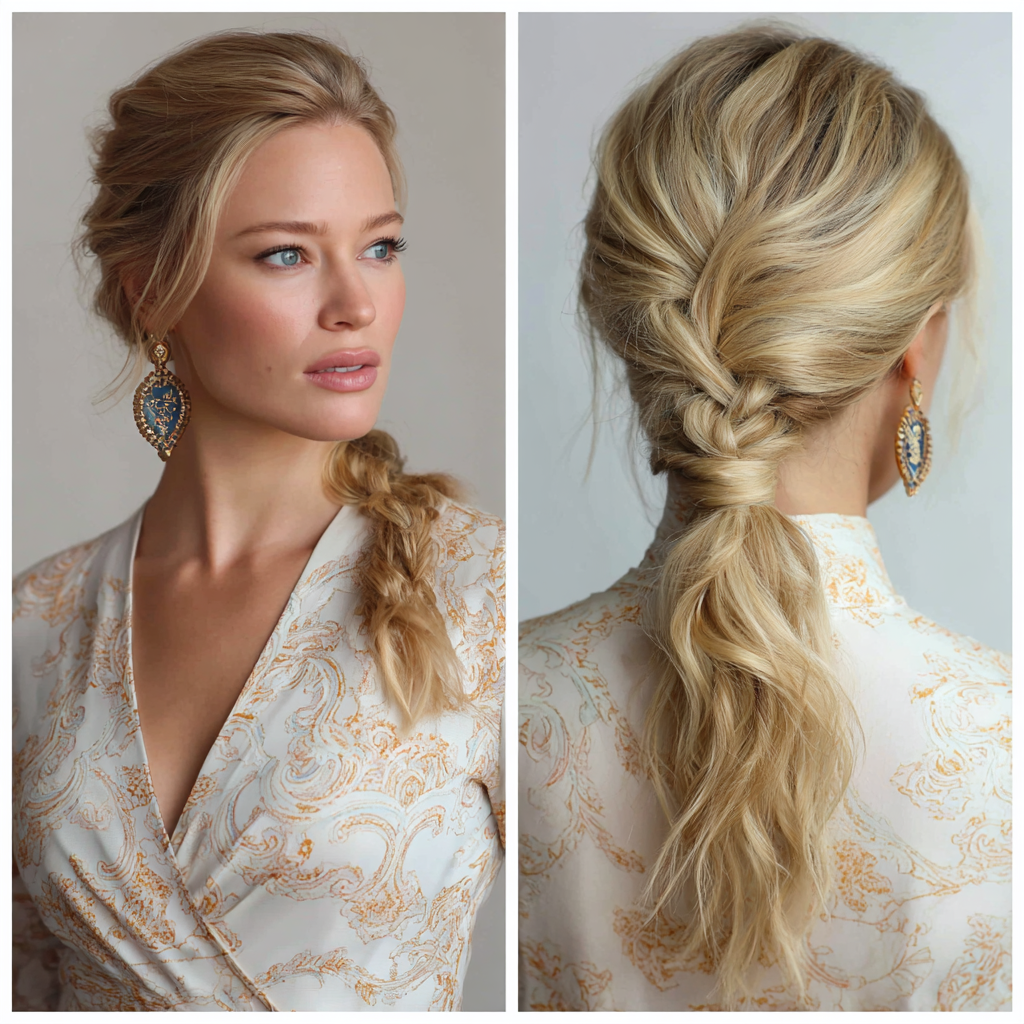 Guest Hair Low Twisted Ponytail