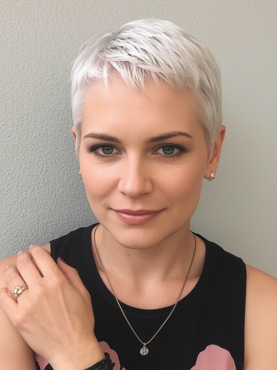 Hairstyle For Thin Fine Hair Over 50 Buzz Cut