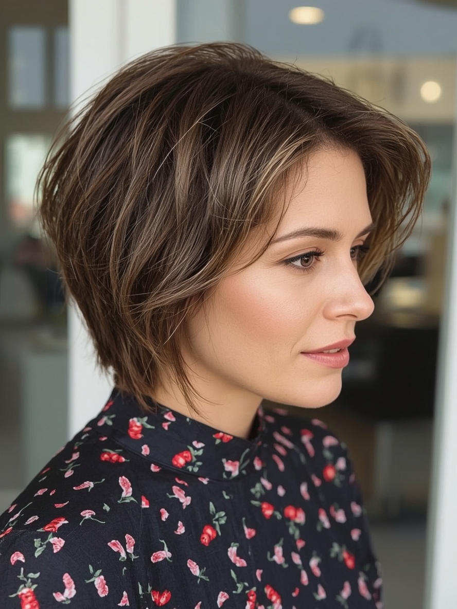 Hairstyle For Thin Fine Hair Over 50 Graduated Bob