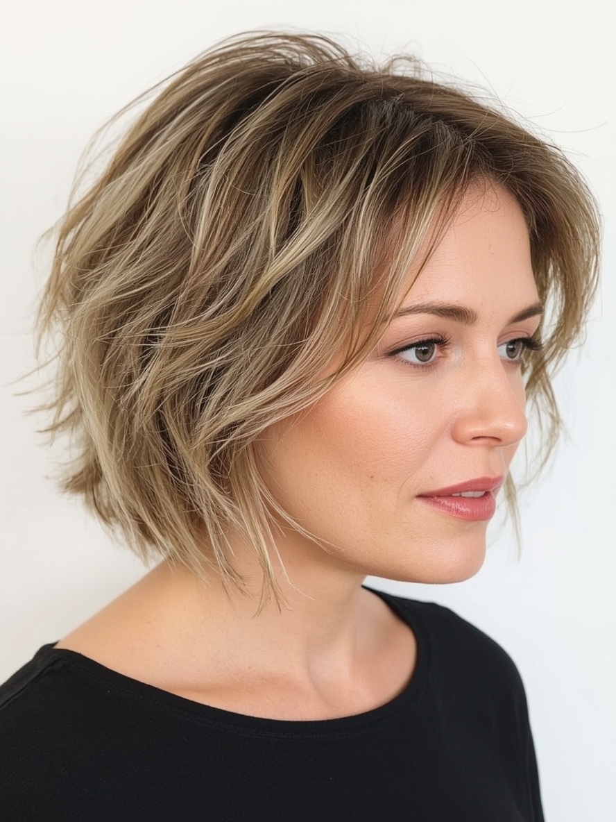 Hairstyle For Thin Fine Hair Over 50 Textured Lob (Long Bob)