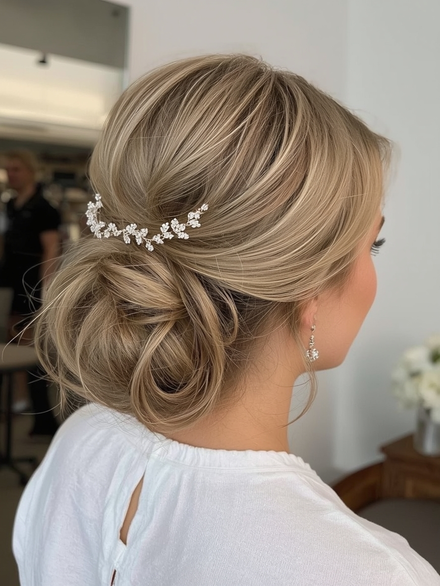 Hairstyles For Thin Fine Hair Over 60 Elegant Updo with Loose Strands