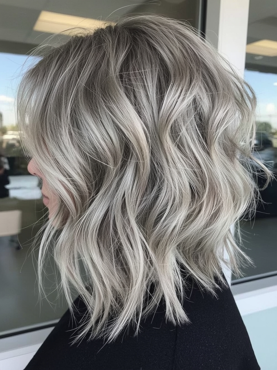 Hairstyles For Thin Fine Hair Over 60 Silver Fox with Texture