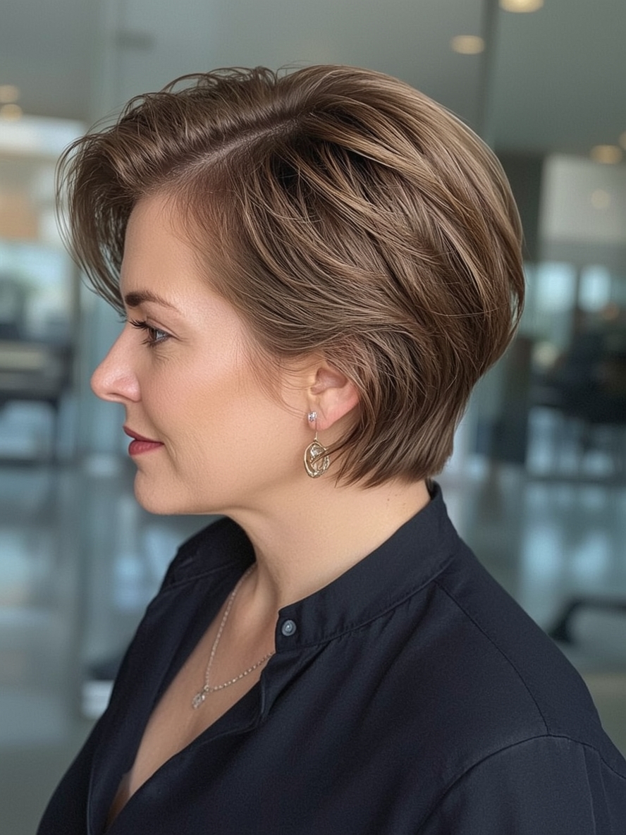 Hairstyles For Thin Fine Hair Over 60 Swept Back Hairstyle With Volume