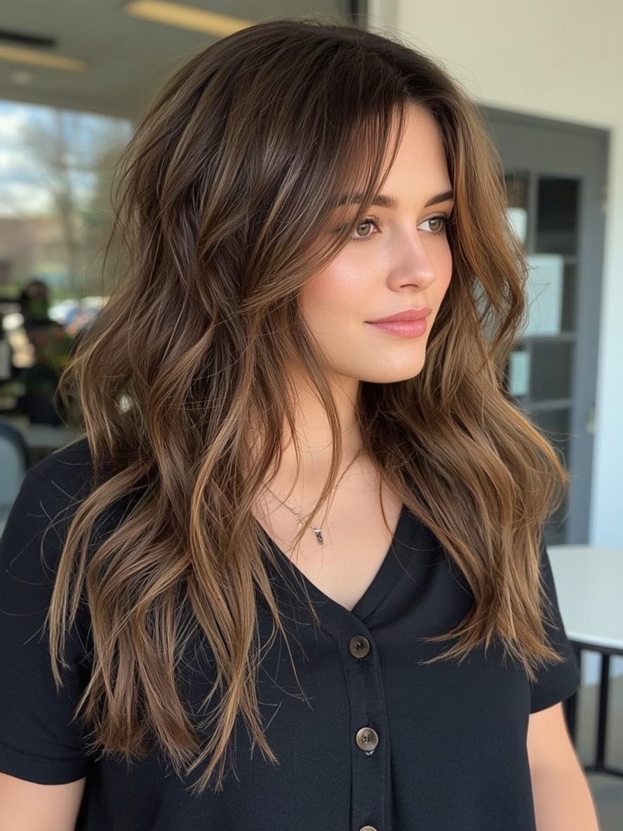 Honey Brown Balayage Caramel Dipped Honey