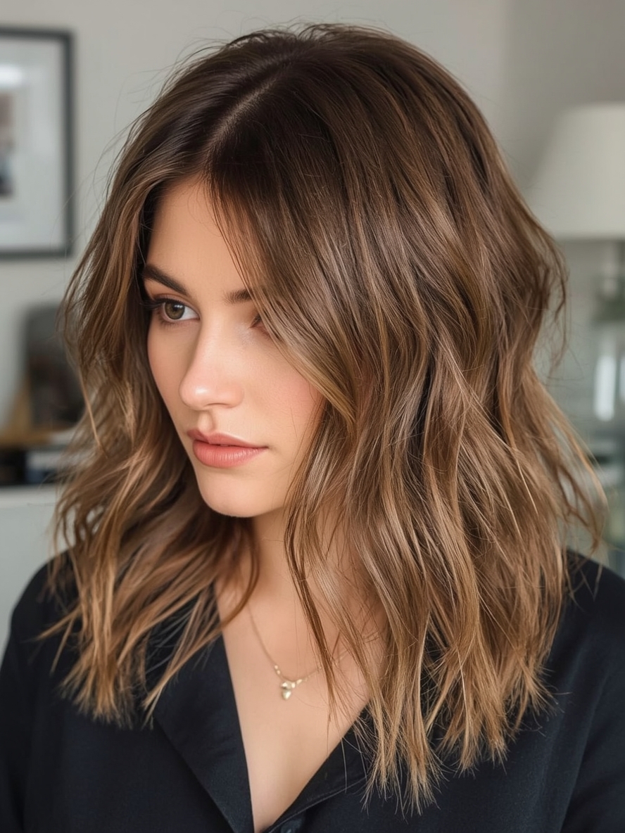 Honey Brown Balayage Deep Honey Ambiance