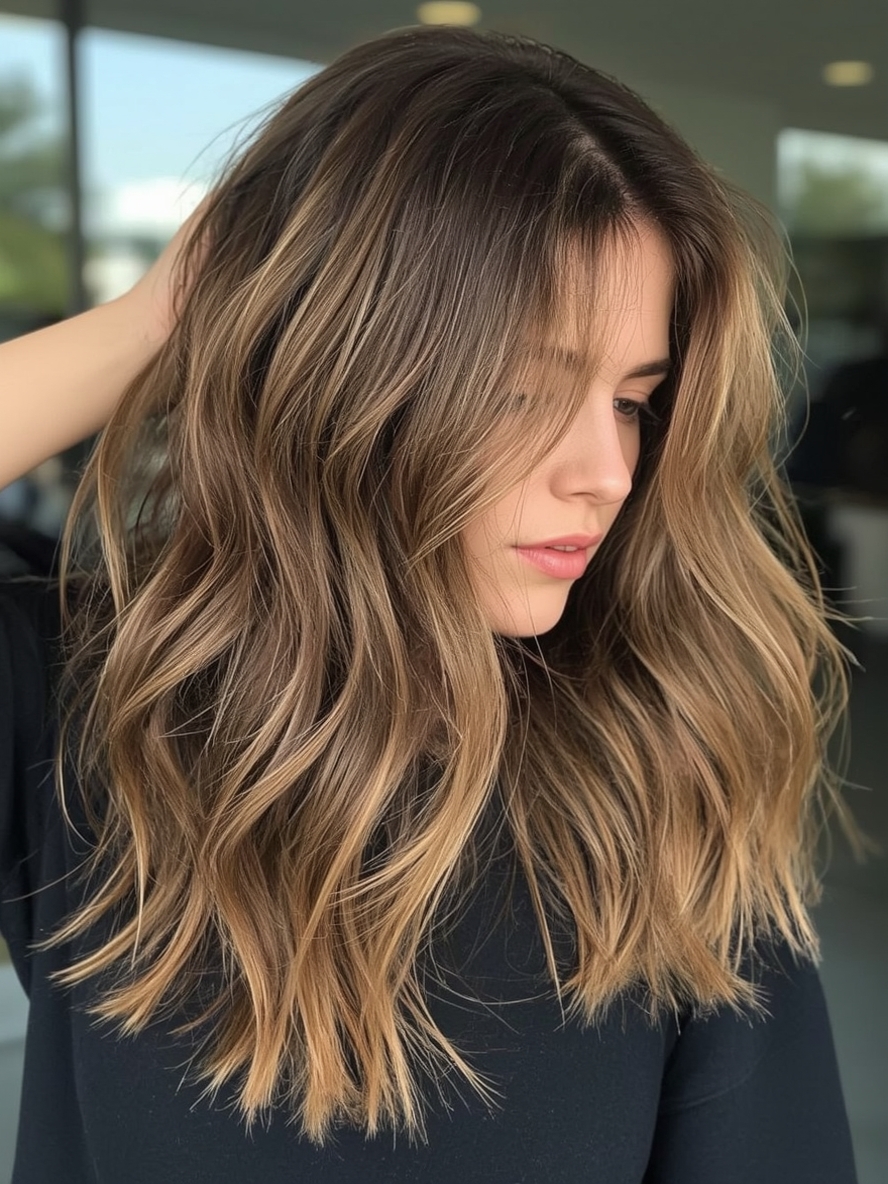 Honey Brown Balayage Golden Honey Drip
