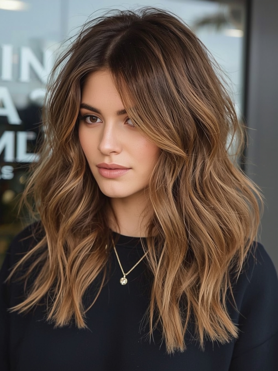 Honey Brown Balayage Honey Spiced Auburn
