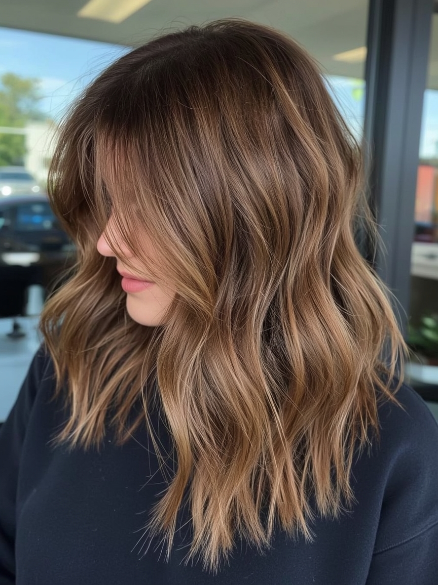 Honey Brown Balayage Honeyed Cinnamon Spice