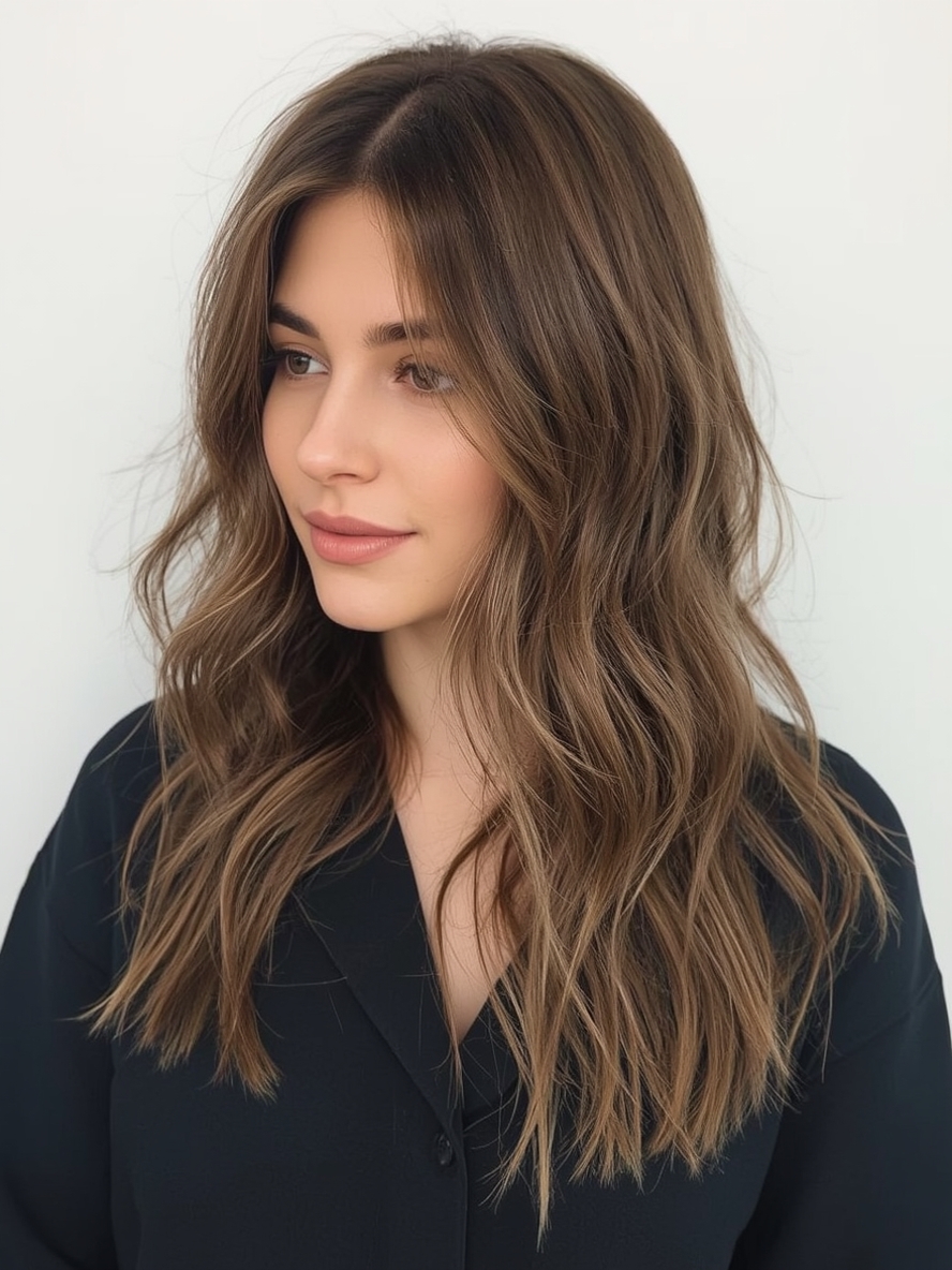 Honey Brown Balayage Sun Kissed Caramel Waves