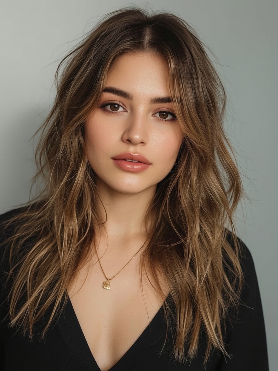 Honey Brown Balayage Warm Honey Glow