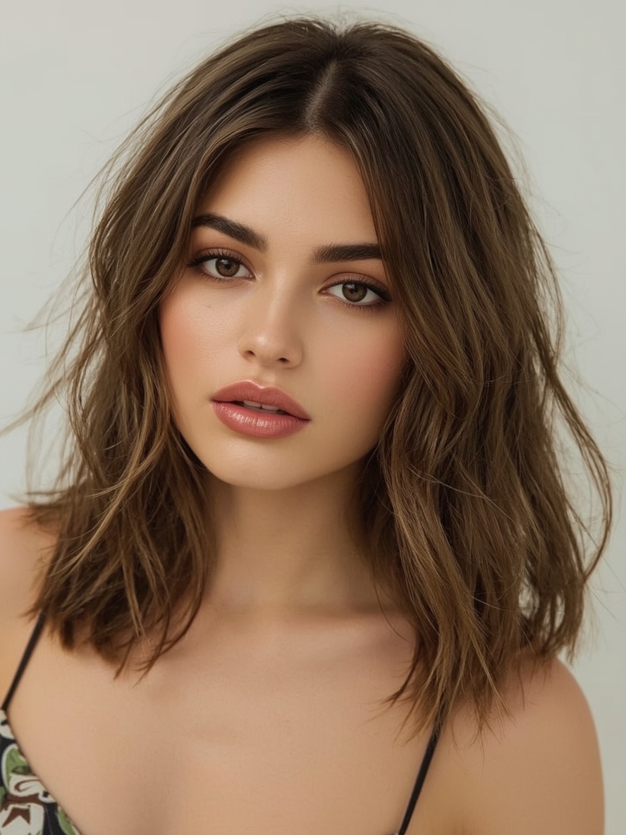 Hot Hair Styles Middle Part with Face Framing Layers