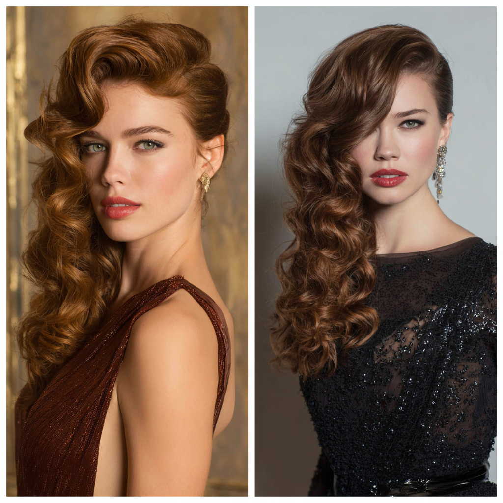 Hot Hair Styles The Side Swept Curls