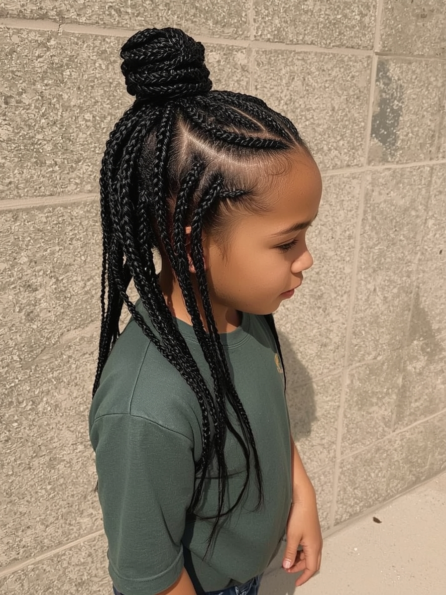 Kids Cornrow Hairstyles African Braids For Kids Easy With Big Knots