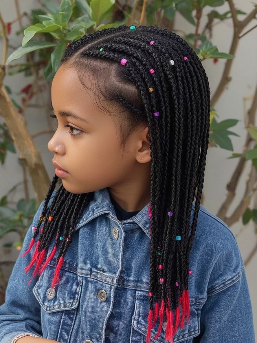 Kids Cornrow Hairstyles African Braids For Kids Easy With Color