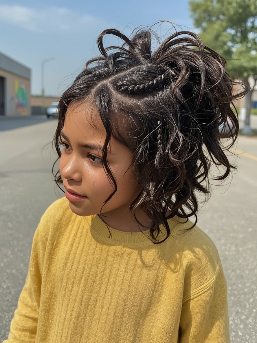 Kids Cornrow Hairstyles Braids Ideas For Kids With Curls At The End