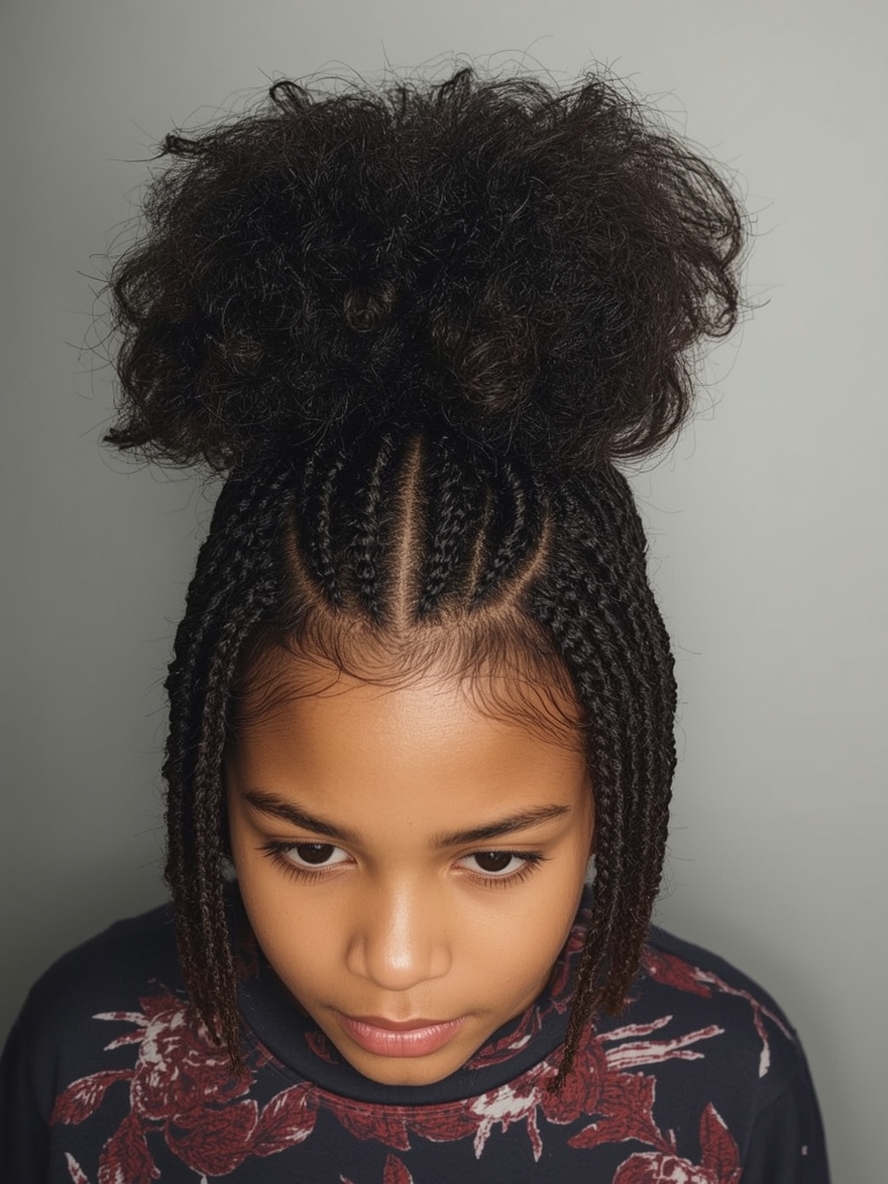 Kids Cornrow Hairstyles Cornrow Braids Hairstyles For Kids With Afro