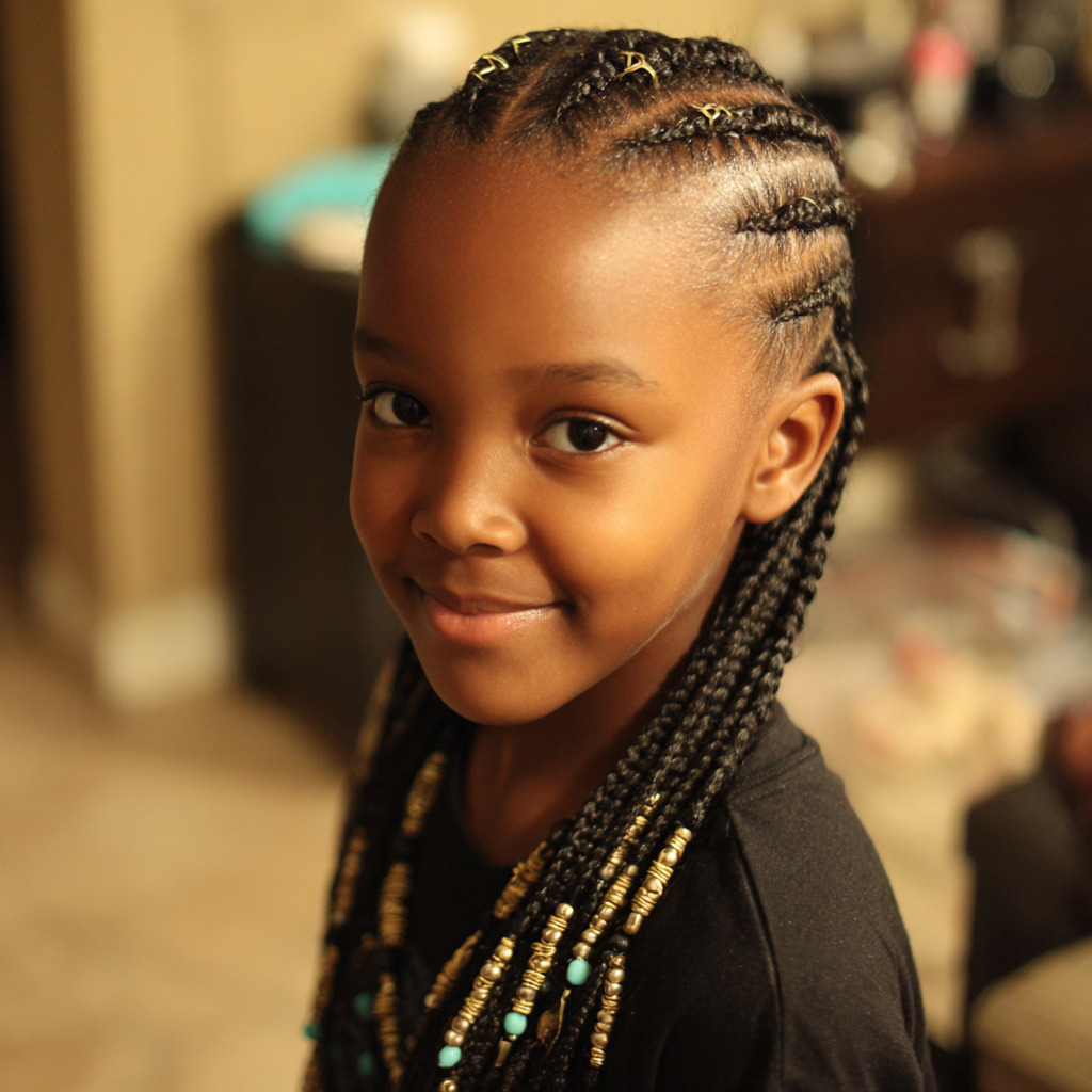 Kids Cornrow Hairstyles Cornrows with Beads