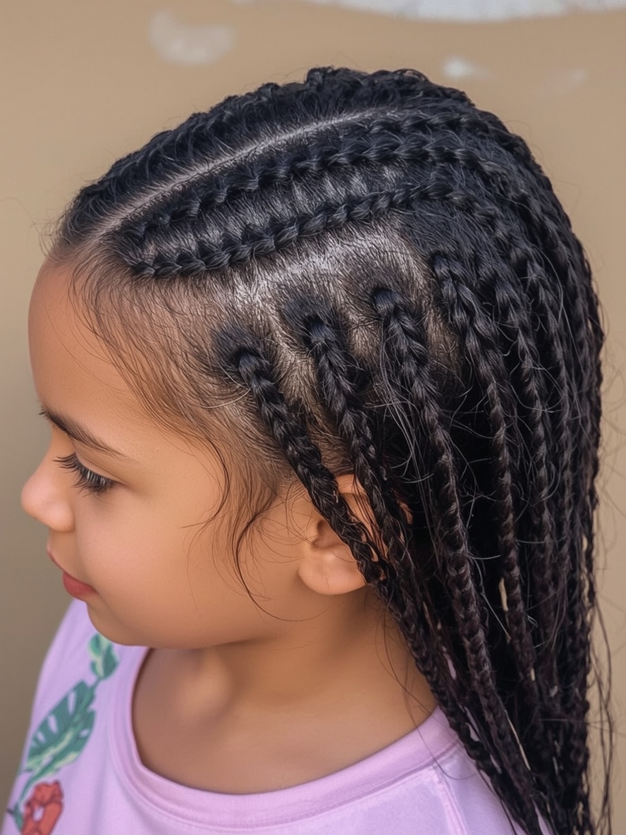 Kids Cornrow Hairstyles Feed In Braids for Kids
