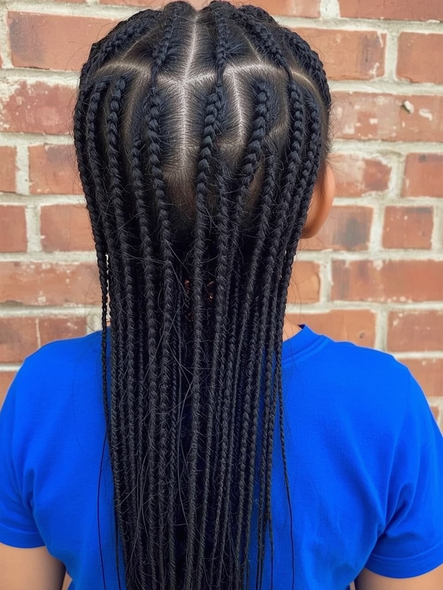 Kids Cornrow Hairstyles Long Cornrows Down The Back