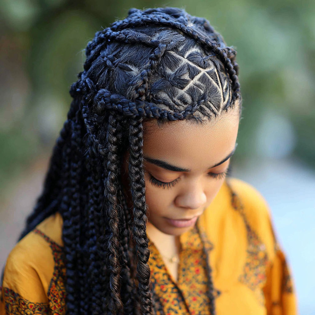 Latest Hair Braids Triangle Braids