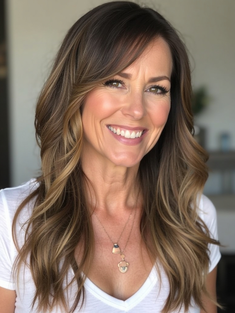 Long Hair Older Women Inverted Layers For Long Hair