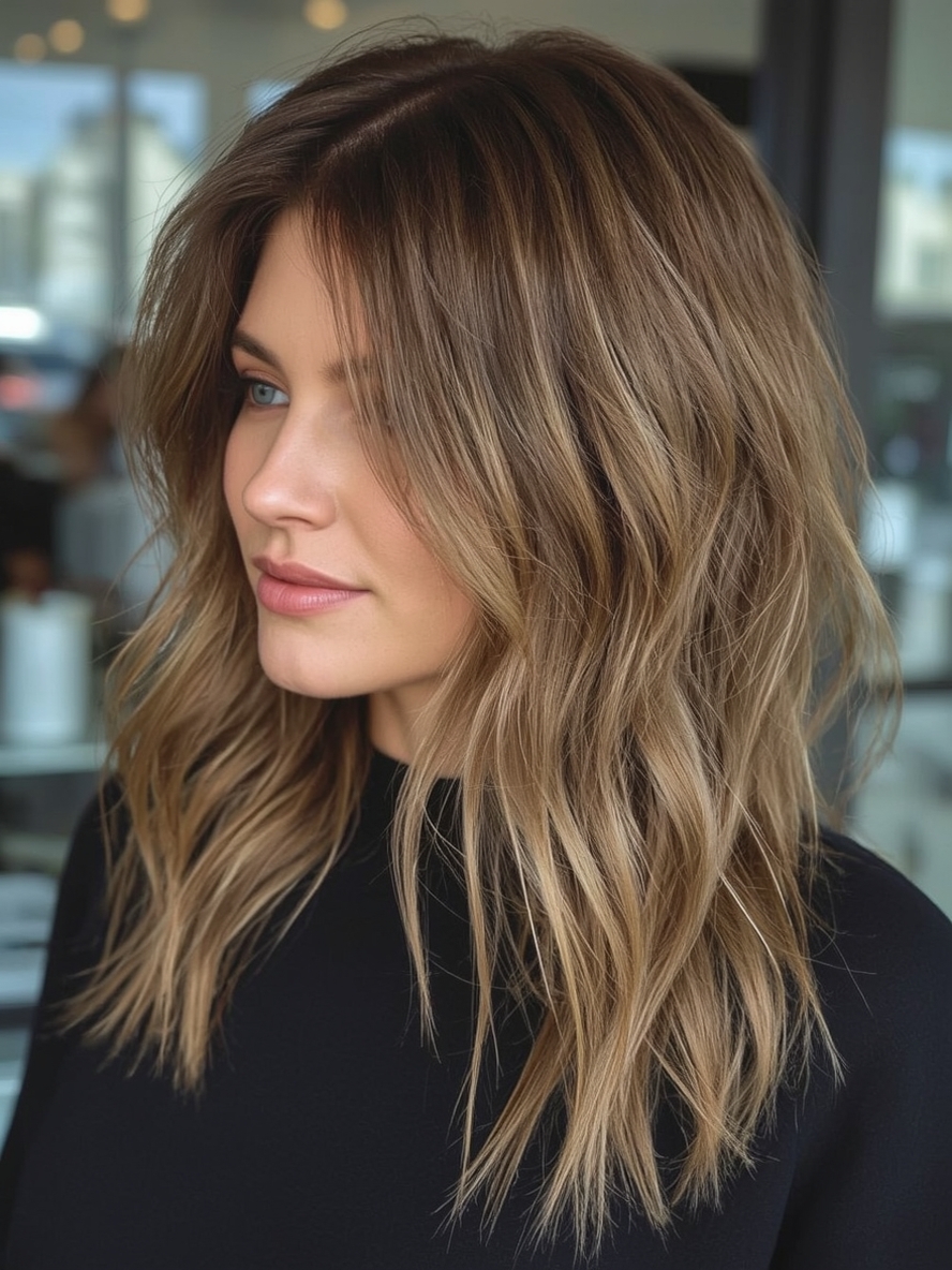 Long Hair Older Women Rounded Layers