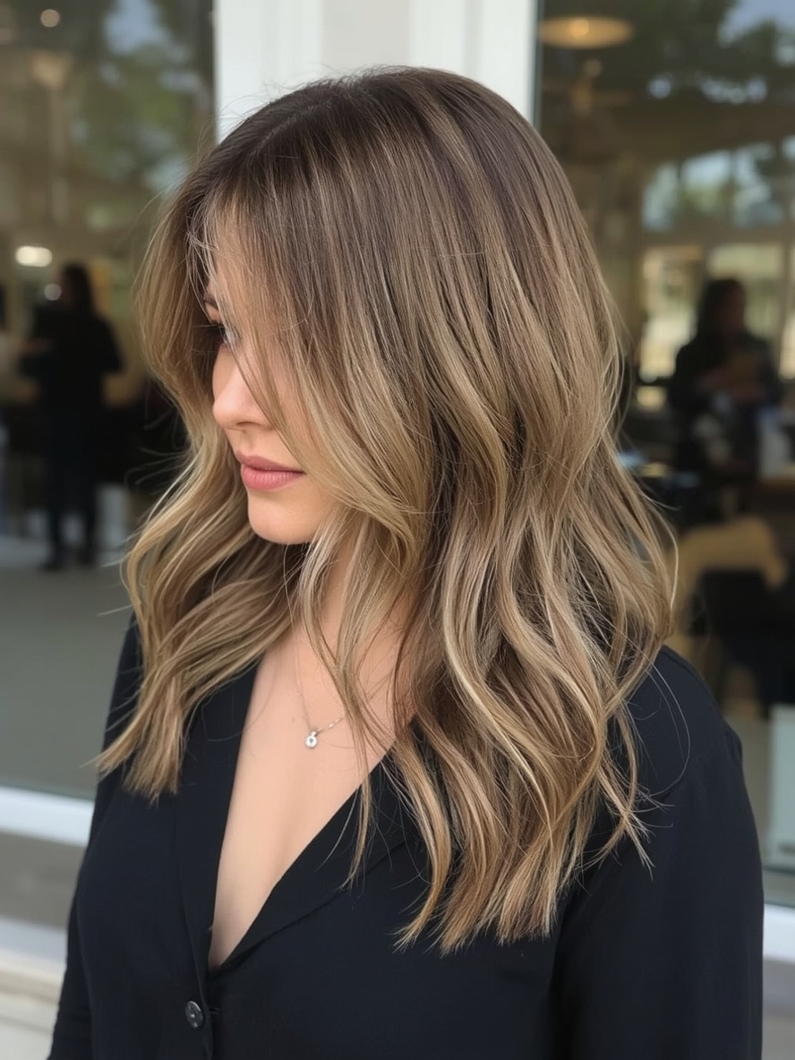 Long Hair Older Women Soft Graduated Layers