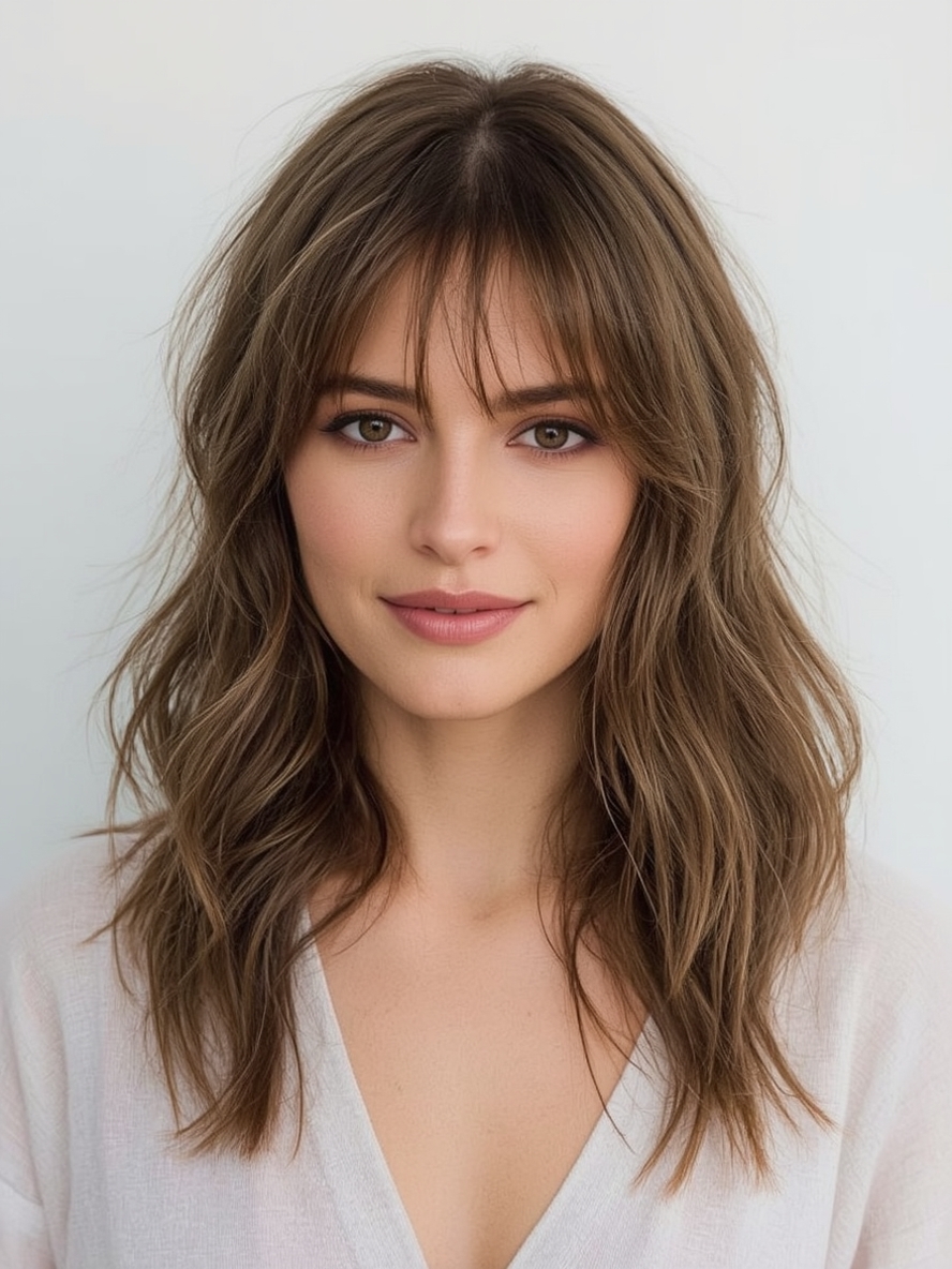 Long Hair Older Women Textured Layers for Fine Hair