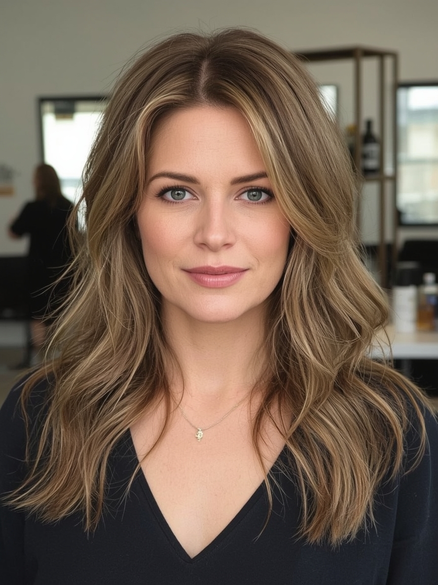 Long Hair Older Women Voluminous Long Hair With Body