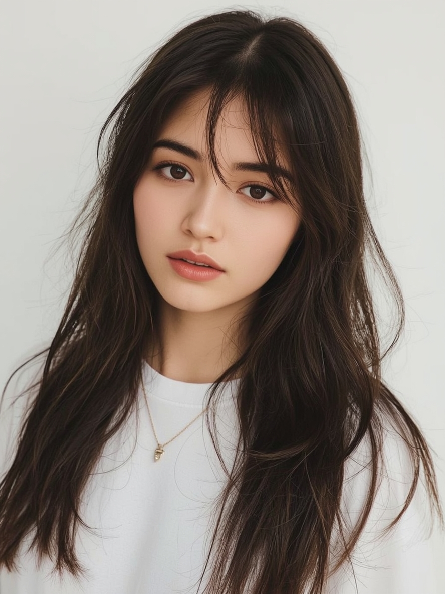 Long Haircut Ideas Korean Bangs
