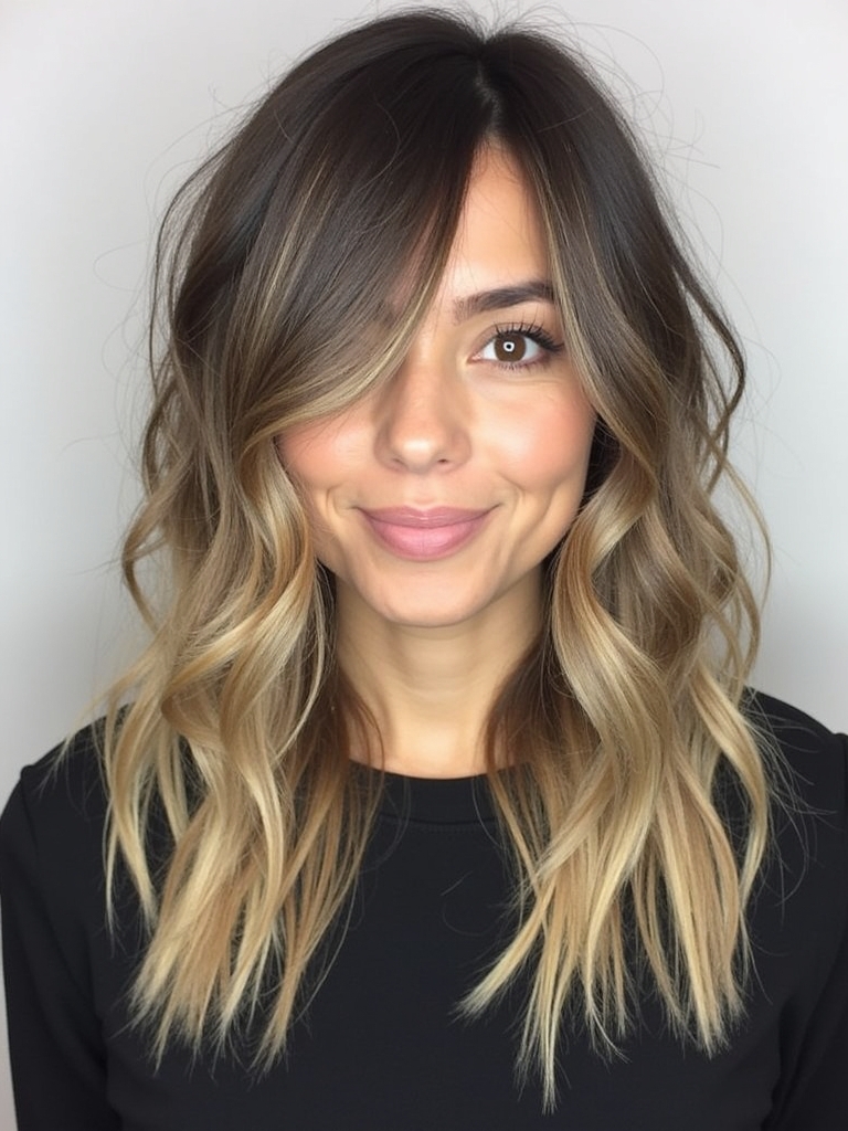 Long Haircut Ideas Shaggy Layers with Face Framing Highlights